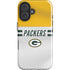 NFL Green Bay Packers White Striped iPhone 16 Plus Impact Case